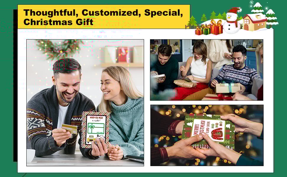 🎁🎅🏼MERRY CHRISTMAS! GIFT CARD BOOK📚Hardcover & Durability Line (♻️Free PDF Included!)