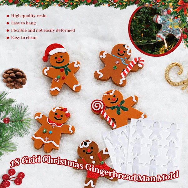 ⛄ 18 Cavities Christmas Resin Molds