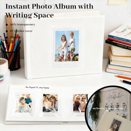 📸 Instant Photo Album with Writing Space