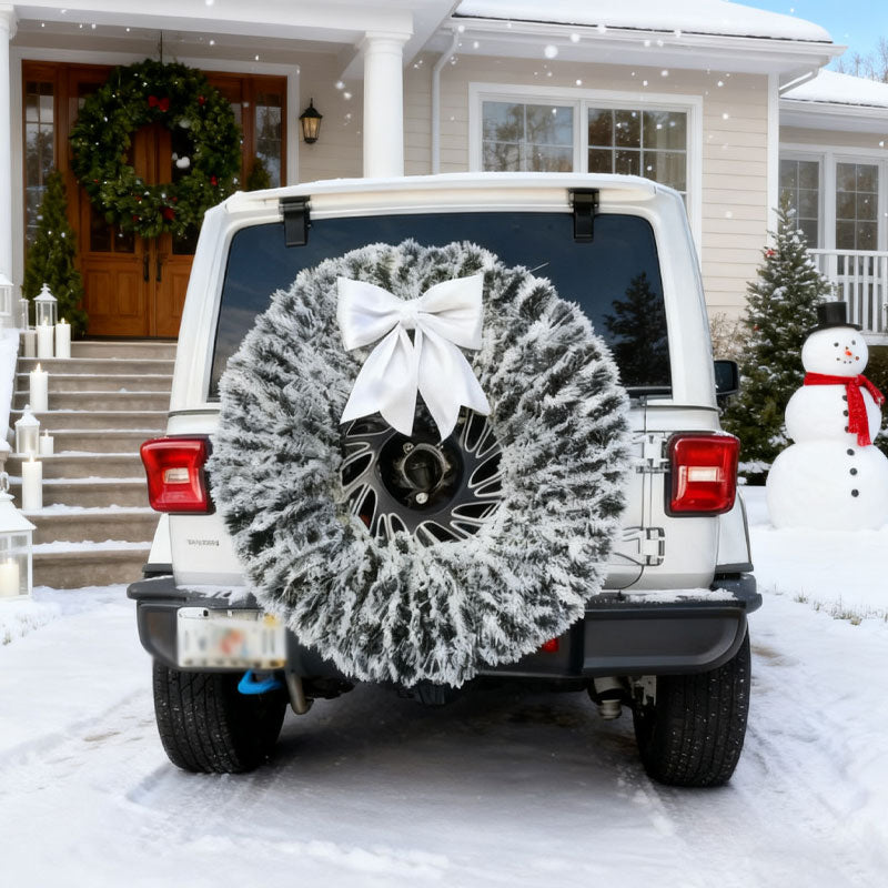 🎄 Christmas Car Tire Wreath – Bring the Holiday Spirit Wherever You Go! 🎄