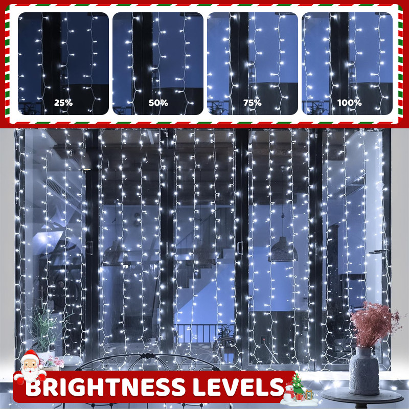 ❄️ 300-LED Waterfall Curtain Lights🎄