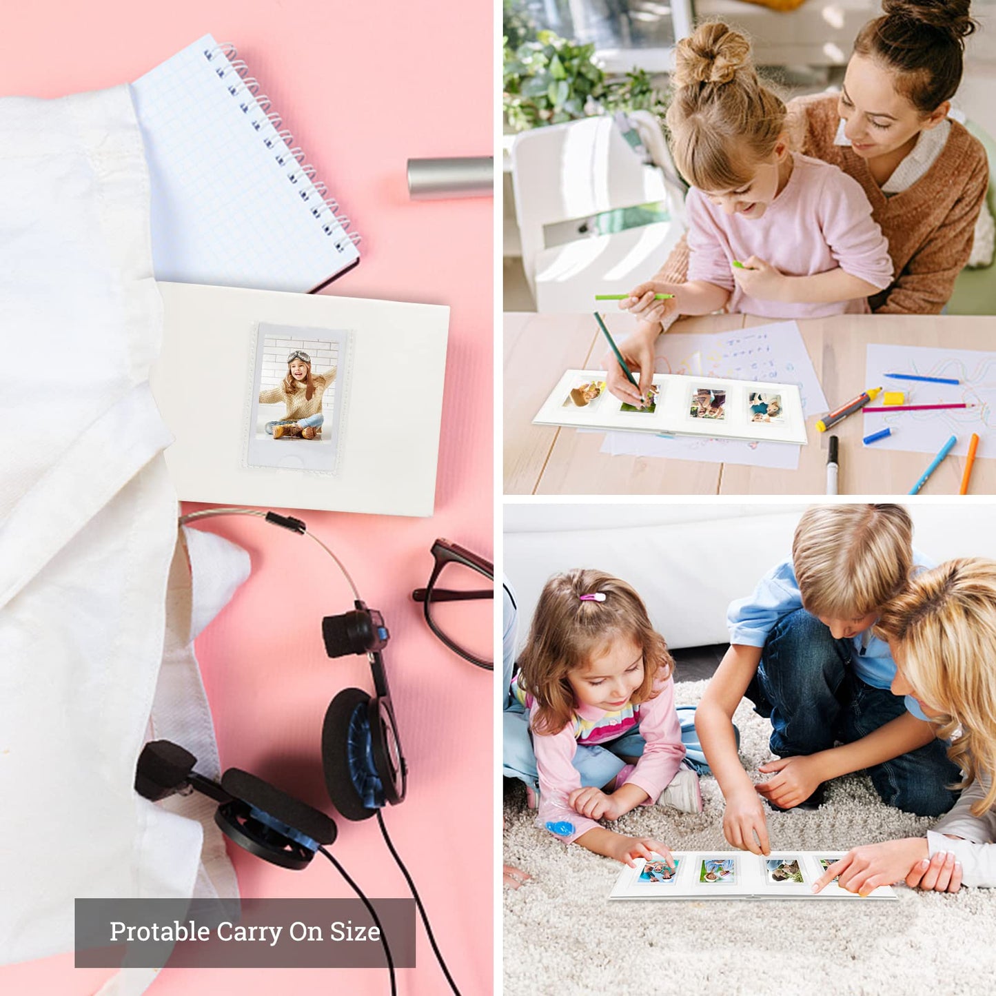 📸 Instant Photo Album with Writing Space