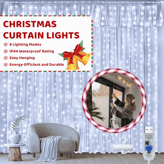 ❄️ 300-LED Waterfall Curtain Lights🎄