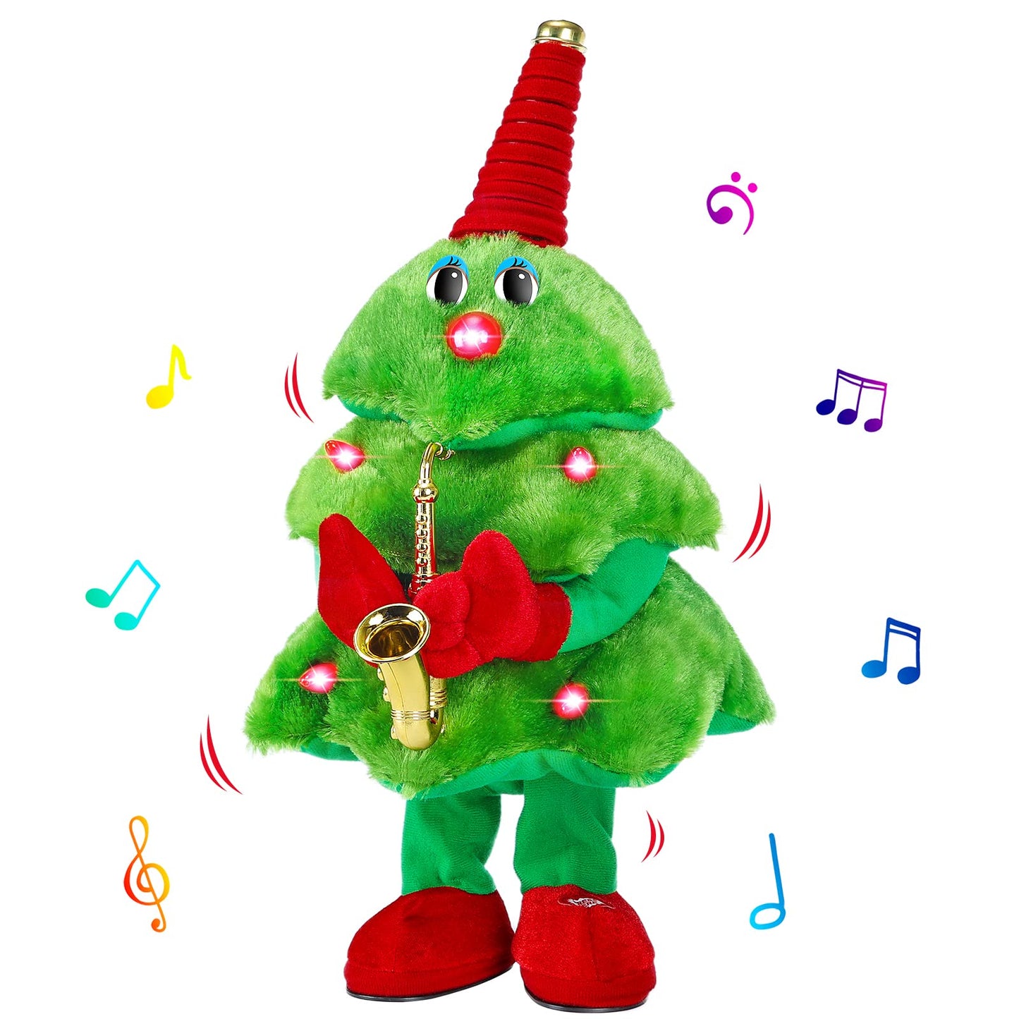 🎅Singing & Dancing Christmas Tree Plush Toy with Lights
