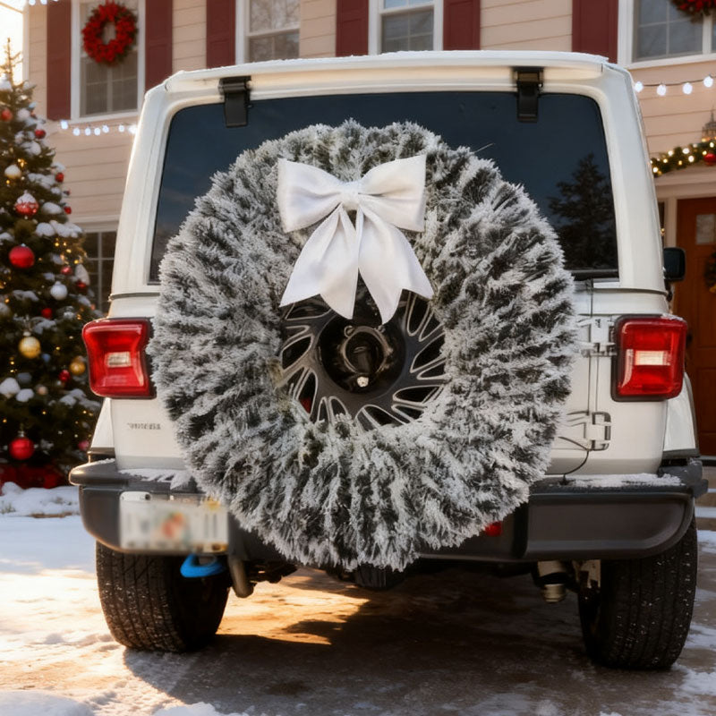 🎄 Christmas Car Tire Wreath – Bring the Holiday Spirit Wherever You Go! 🎄