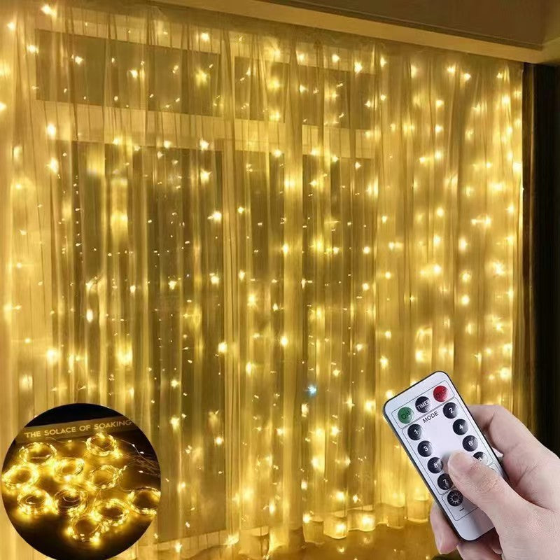 ❄️ 300-LED Waterfall Curtain Lights🎄